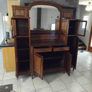 Ancien grand meuble cabinet louix xvi vitrine miroir