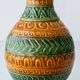 Bitossi Style Table Lamp, Ochre Green Ceramic, Earth Tones, 1960s-1970s