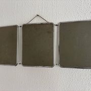 Vintage 1960 triptych barber mirror silvered Arpin - 28 x 70 cm
