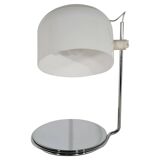 Harvey Guzzini, adjustable desk lamp in white stainless steel, 1960s