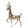 Stylized vintage solid brass deer height 38 cm