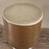 Brown vintage sandstone mustard pot