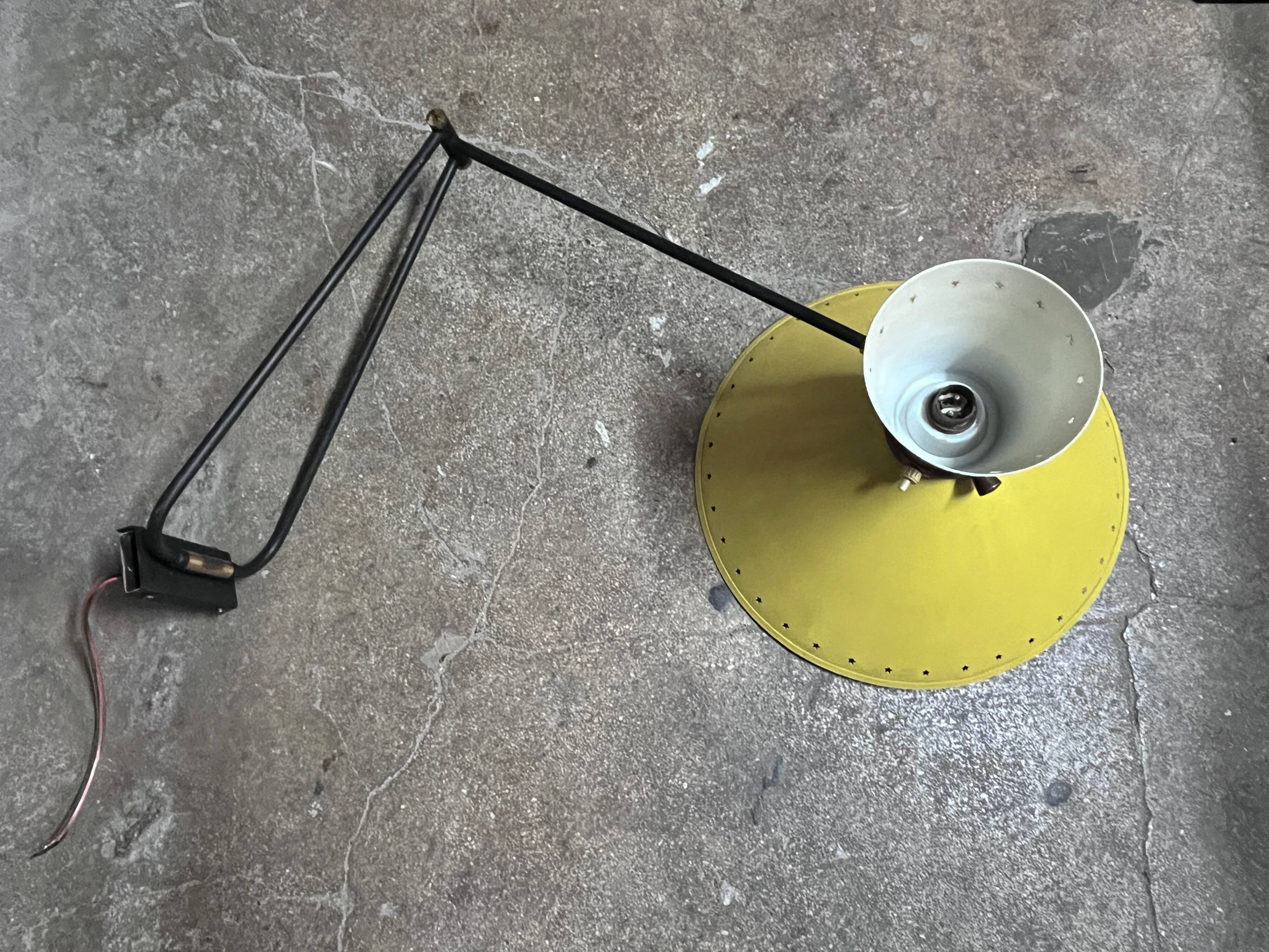 Diabolo wall lamp, René Mathieu, Maison Lunel, 1950s