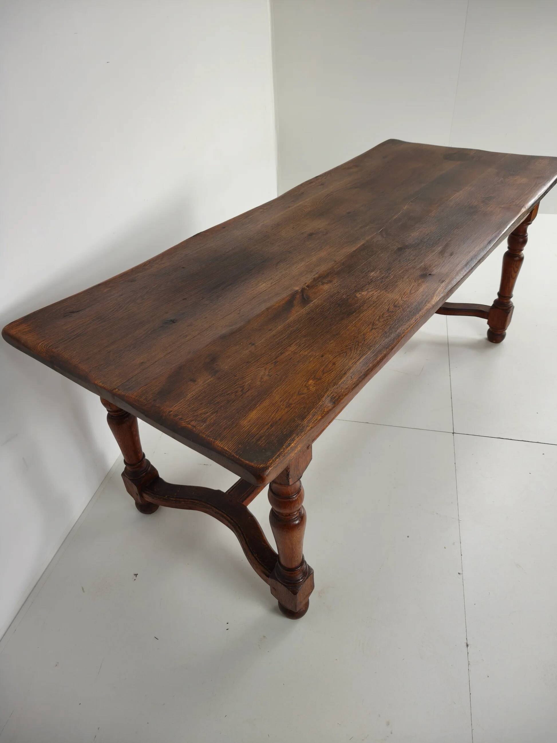 French antique oak farmhouse table – 20th century