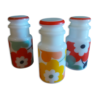 3 vintage spice jars 1970