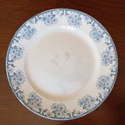 Plat à gâteau en terre de fer Longwy "Marguerites"