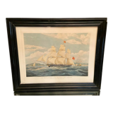 Engraving XIXth The Samuel Enderry of 422 tons William Lisle W.J. Huggins Rosenberg