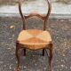 Louis Philippe solid wood and straw office chair