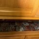 Library / Tall sideboard in solid wood and ceramics – Guillerme and Chambron