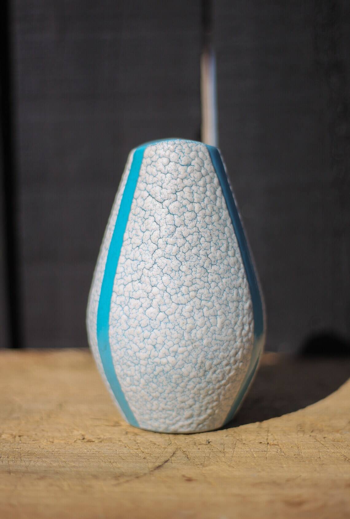 Jopeko fat lava vintage blue ceramic vase, pottery, collection, decorative vase, interior decor