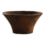 Large hand-carved African wooden bowl, mid-20th century.