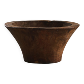Large hand-carved African wooden bowl, mid-20th century.