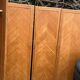 Armoire parisienne penderie porte coulissante chêne brut massif 1960
