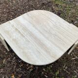 Travertine coffee table