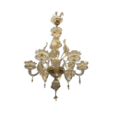 Italian Murano Glass Gold Chandelier by La Murrina