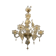 Italian Murano Glass Gold Chandelier by La Murrina