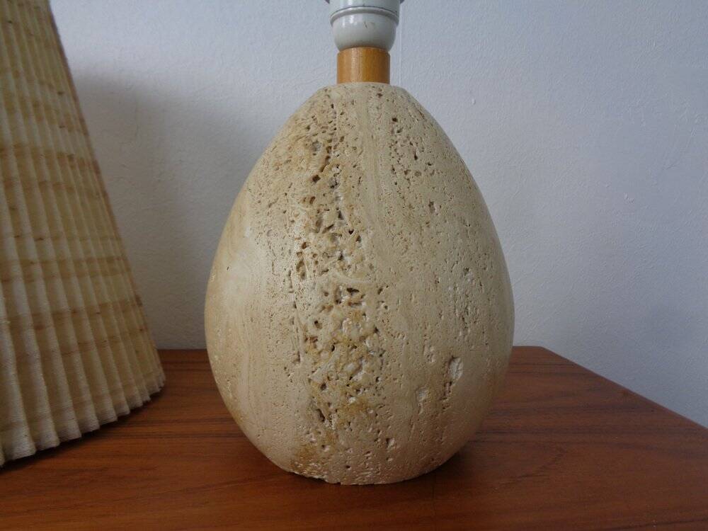 Italian Travertine Table Lamp, 1970s