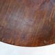 Folding winemaker's table in solid oak - Ø 110.5cm