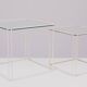 Tables gigognes en verre blanc et transparent Isocele Max Sauze pour le studio Max Sauze