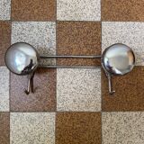 70s chrome wall coat rack