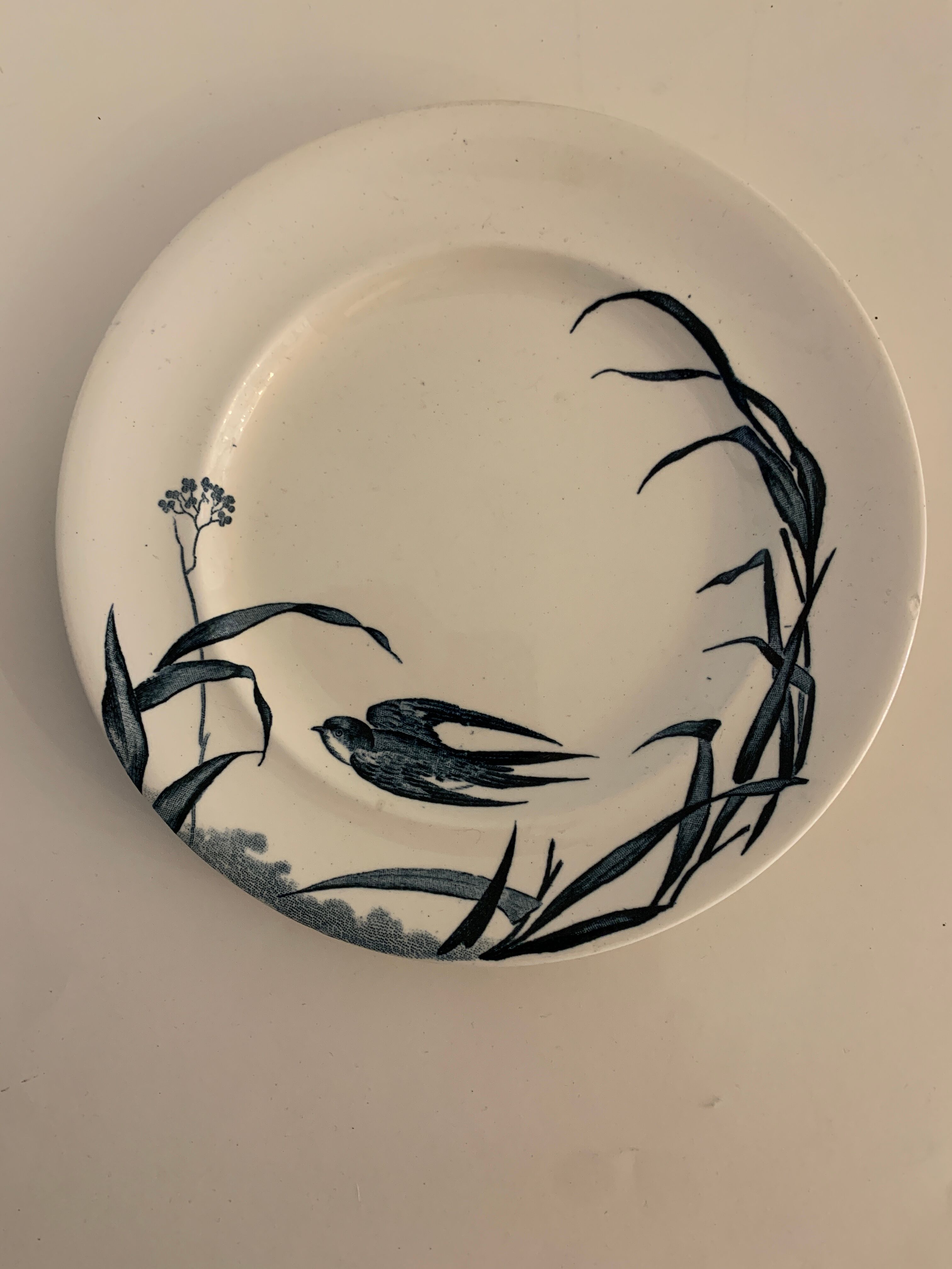 4 Japanese Longwy flat plates