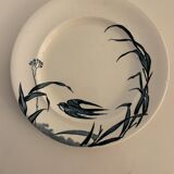 4 Japanese Longwy flat plates