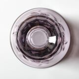 Art Mid-century Glass Smokey Purple Cut Glass Vase / Eda Glasbruk / Sweden