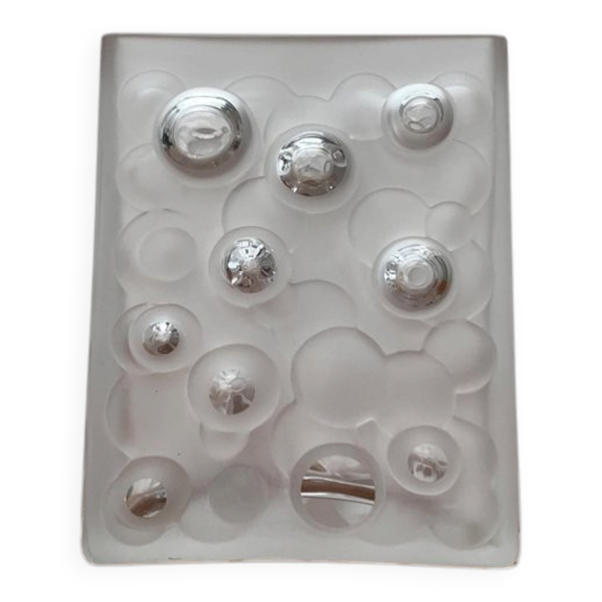 Mid-century German space age bubble glass vase by Gral, 1960s.