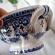 Antique earthenware tureen by Émile Tessier (1887-1971), Malicorne, France
