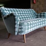 Canapé sofa "Arc" club organique rein années 50-60