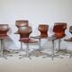 8 chaises pivotantes Flototto, années 70
