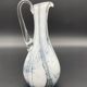 Pichet vintage en verre soufflé blanc et gris, style Murano