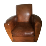 Leather club armchair