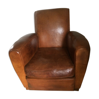 Fauteuil club en cuir