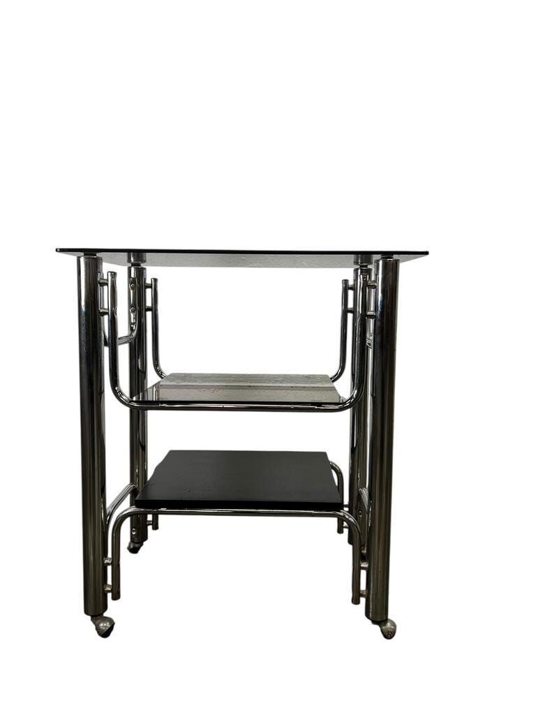Meuble étagère vintage chromé / meuble audio / meuble TV