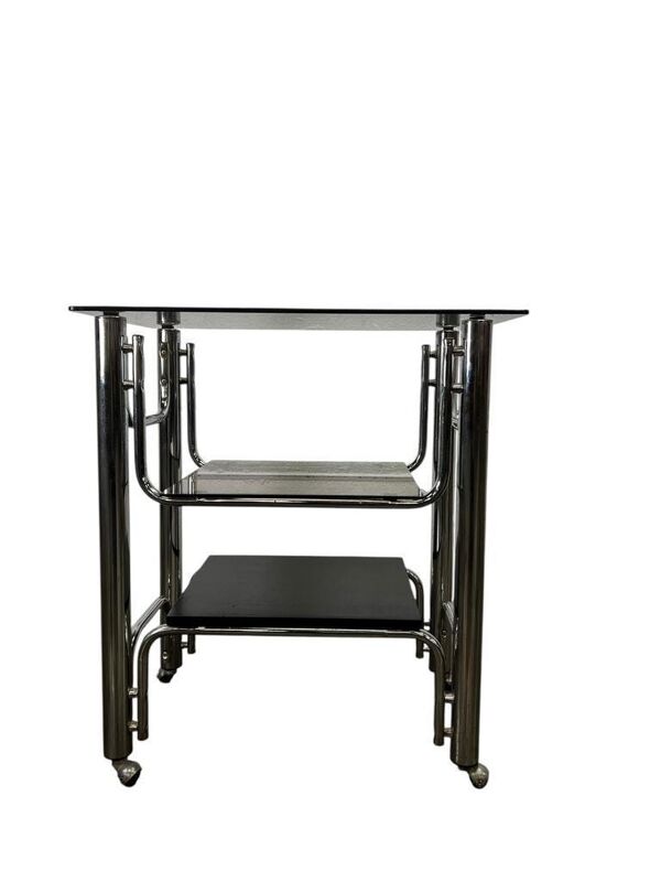 Meuble étagère vintage chromé / meuble audio / meuble TV