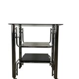 Meuble étagère vintage chromé / meuble audio / meuble TV