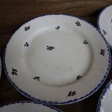 5 assiettes plates manufacture impériale royale Nimy Fabrication Belge