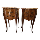 Bedside table in marquetry