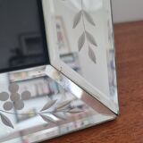 Beveled mirror photo frame