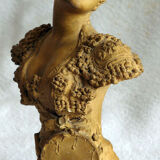 Terracotta bust of a woman signed Torcuato Tasso Y Nadal