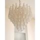 Mid-Century Modern Italian “Conchiglie” Murano Glass Gold Chandelier