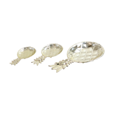 Silver plated pineapple bowls set of 3 mid century modern seventies  as new 40cm