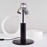 Codialpo Mid-Century Modern Black and White Lucite Seta Table Lamp, Spain, 1970