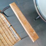 Rattan armchair, metal structure, Germany, 70s