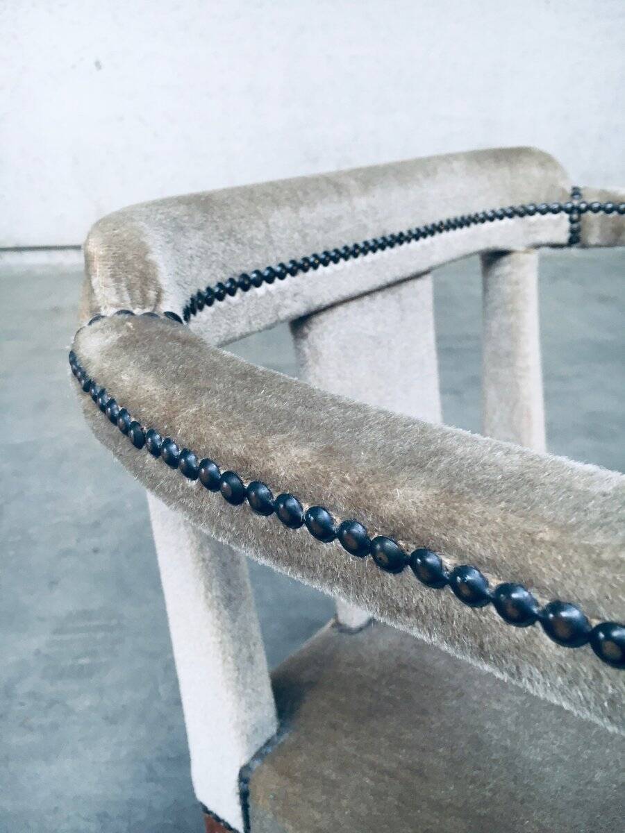 Boudoir Side Chair in Velvet, 1920s