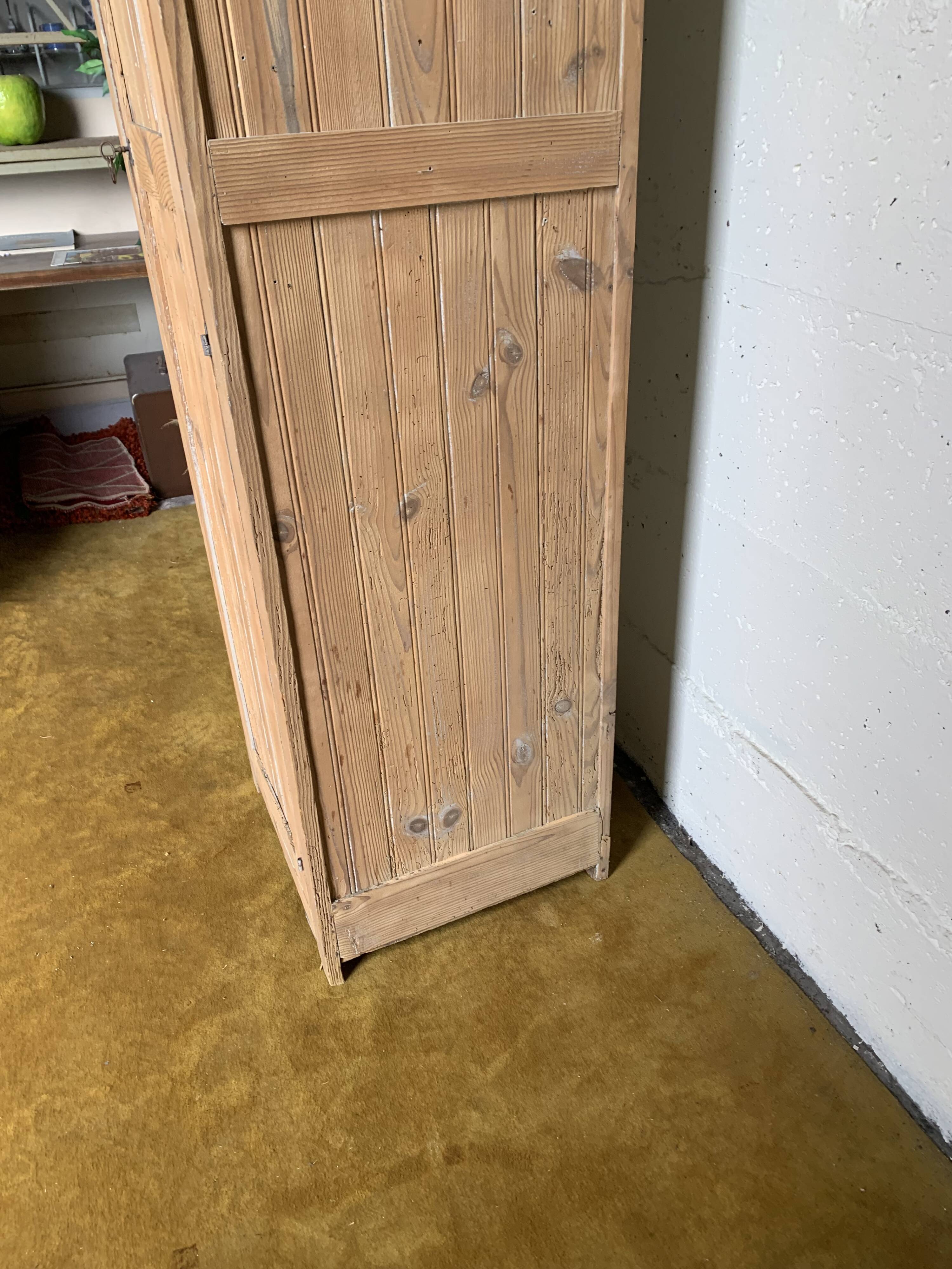Wardrobe with 1 raw wood door