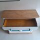 Small old sideboard painted blue and white