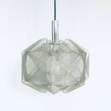 Vintage wire pendant lamp attributed to Paul Secon for Sompex, Germany, 1970s.