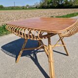 Vintage rattan coffee table